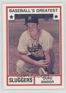 1982 TCMA Baseball's Greatest - Sluggers - White Back #1982-9.3 - Duke Snider (Has MLB Logo)