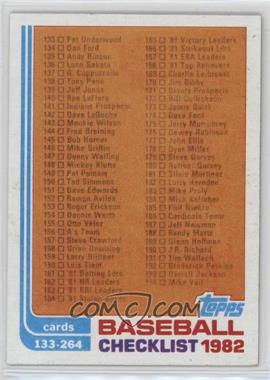 1982 Topps - [Base] - Wrong Back #_CLLS.wb - Checklist (Lee Smith Back)