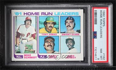 1982 Topps - [Base] #162 - Mike Schmidt, Tony Armas, Dwight Evans, Bobby Grich, Eddie Murray [PSA 8 NM‑MT]