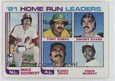 1982 Topps - [Base] #162 - Mike Schmidt, Tony Armas, Dwight Evans, Bobby Grich, Eddie Murray