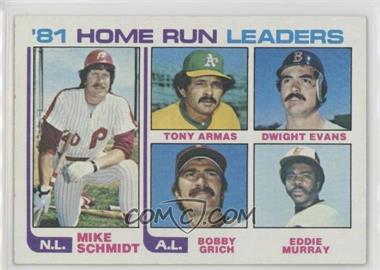 1982 Topps - [Base] #162 - Mike Schmidt, Tony Armas, Dwight Evans, Bobby Grich, Eddie Murray