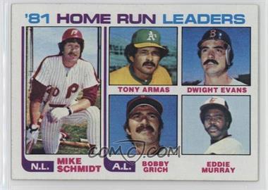 1982 Topps - [Base] #162 - Mike Schmidt, Tony Armas, Dwight Evans, Bobby Grich, Eddie Murray