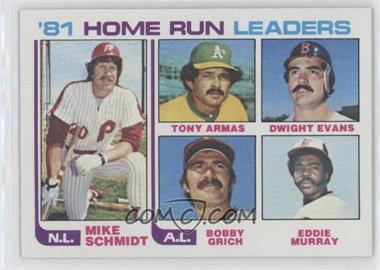 1982 Topps - [Base] #162 - Mike Schmidt, Tony Armas, Dwight Evans, Bobby Grich, Eddie Murray