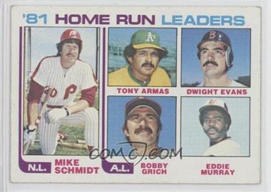 1982 Topps - [Base] #162 - Mike Schmidt, Tony Armas, Dwight Evans, Bobby Grich, Eddie Murray