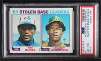 Tim Raines, Rickey Henderson [PSA 8 NM‑MT]