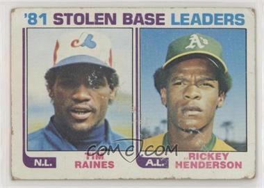 1982 Topps - [Base] #164 - Tim Raines, Rickey Henderson [Poor to Fair]