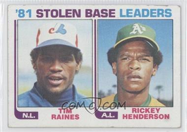 1982 Topps - [Base] #164 - Tim Raines, Rickey Henderson [Noted]
