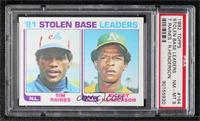 Tim Raines, Rickey Henderson [PSA 8 NM‑MT]