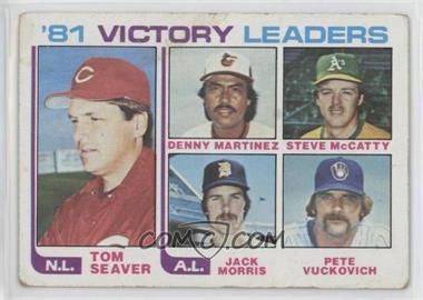 1982 Topps - [Base] #165 - Tom Seaver, Dennis Martinez, Steve McCatty, Jack Morris, Pete Vuckovich [Poor to Fair]