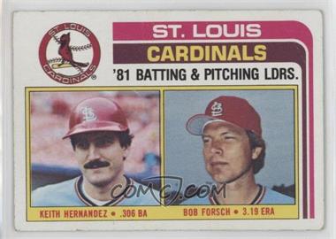 1982 Topps - [Base] #186 - Team Checklist - Keith Hernandez, Bob Forsch [Good to VG‑EX]