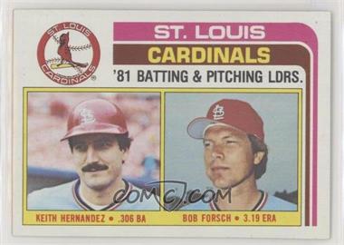 1982 Topps - [Base] #186 - Team Checklist - Keith Hernandez, Bob Forsch [Poor to Fair]