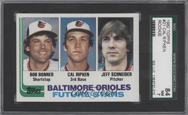 1982 Topps - [Base] #21 - Future Stars - Bobby Bonner, Cal Ripken Jr., Jeff Schneider [SGC 84 NM 7]