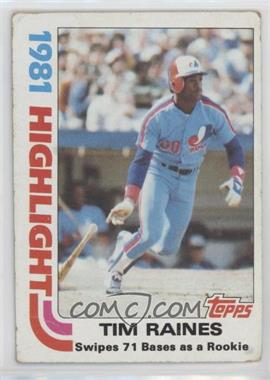 1982 Topps - [Base] #3 - Tim Raines [Good to VG‑EX]