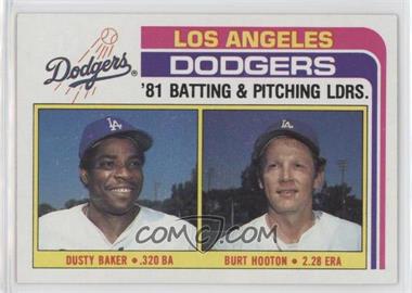 1982 Topps - [Base] #311 - Team Checklist - Dusty Baker, Burt Hooton
