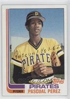 Pascual Perez (Pitcher Position on Front)