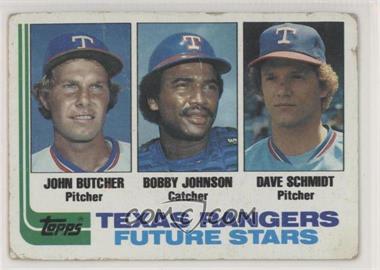1982 Topps - [Base] #418 - Future Stars - John Butcher, Bobby Johnson, Dave Schmidt [Poor to Fair]