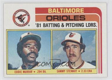 1982 Topps - [Base] #426 - Team Checklist - Eddie Murray, Sammy Stewart