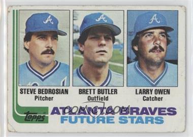 1982 Topps - [Base] #502 - Future Stars - Steve Bedrosian, Brett Butler, Larry Owen [Good to VG‑EX]