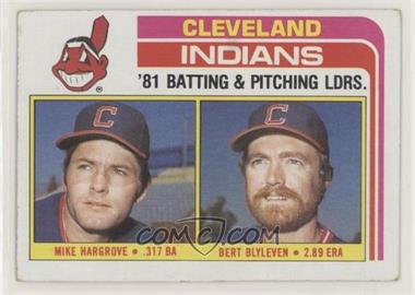 1982 Topps - [Base] #559 - Team Checklist - Mike Hargrove, Bert Blyleven [EX to NM]