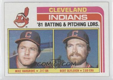 1982 Topps - [Base] #559 - Team Checklist - Mike Hargrove, Bert Blyleven