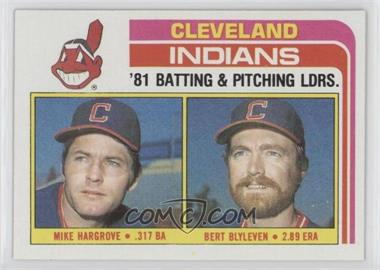 1982 Topps - [Base] #559 - Team Checklist - Mike Hargrove, Bert Blyleven