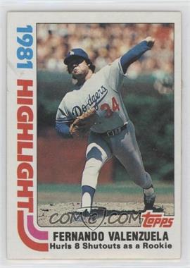 1982 Topps - [Base] #6 - Fernando Valenzuela [EX to NM]