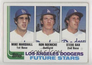 1982 Topps - [Base] #681 - Future Stars - Mike Marshall, Ron Roenicke, Steve Sax [Good to VG‑EX]