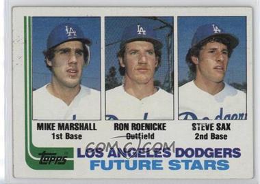1982 Topps - [Base] #681 - Future Stars - Mike Marshall, Ron Roenicke, Steve Sax [EX to NM]