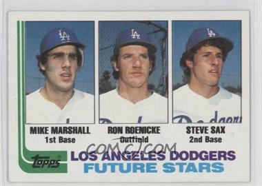 1982 Topps - [Base] #681 - Future Stars - Mike Marshall, Ron Roenicke, Steve Sax