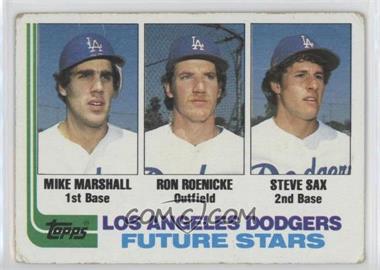 1982 Topps - [Base] #681 - Future Stars - Mike Marshall, Ron Roenicke, Steve Sax [Good to VG‑EX]