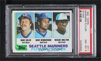 Future Stars - Dave Edler, Dave Henderson, Reggie Walton [PSA 8 NM…