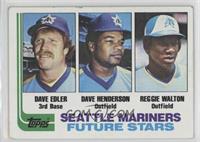 Future Stars - Dave Edler, Dave Henderson, Reggie Walton [EX to NM]