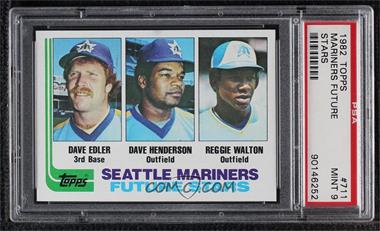 1982 Topps - [Base] #711 - Future Stars - Dave Edler, Dave Henderson, Reggie Walton [PSA 9 MINT]