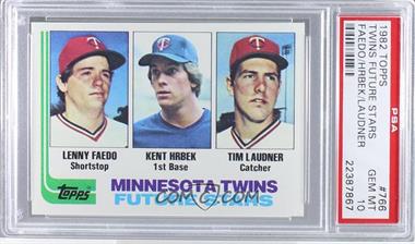 1982 Topps - [Base] #766 - Future Stars - Lenny Faedo, Kent Hrbek, Tim Laudner [PSA 10 GEM MT]