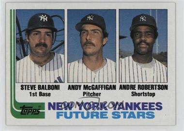 1982 Topps - [Base] #83 - Future Stars - Steve Balboni, Andy McGaffigan, Andre Robertson
