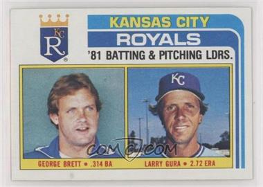 1982 Topps - [Base] #96 - Team Checklist - George Brett, Larry Gura [EX to NM]