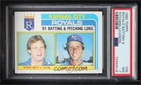 Team Checklist - George Brett, Larry Gura [PSA 7 NM]