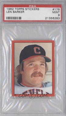 1982 Topps Album Stickers - [Base] #178 - Len Barker [PSA 9 MINT]