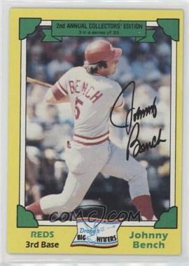 1982 Topps Drake's Big Hitters - Food Issue [Base] #3 - Johnny Bench [EX to NM]