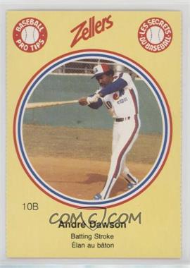 1982 Zellers Baseball Pro Tips Montreal Expos - [Base] - Separated From Panel #10B - Andre Dawson [EX to NM]