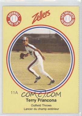 1982 Zellers Baseball Pro Tips Montreal Expos - [Base] - Separated From Panel #11A - Terry Francona