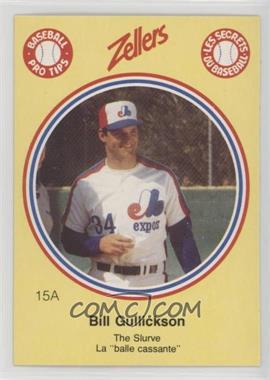 1982 Zellers Baseball Pro Tips Montreal Expos - [Base] - Separated From Panel #15A - Bill Gullickson