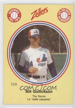 1982 Zellers Baseball Pro Tips Montreal Expos - [Base] - Separated From Panel #15A - Bill Gullickson