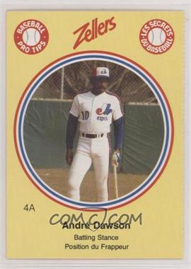 1982 Zellers Baseball Pro Tips Montreal Expos - [Base] - Separated From Panel #4A - Andre Dawson