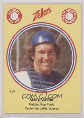 1982 Zellers Baseball Pro Tips Montreal Expos - [Base] - Separated From Panel #6A - Gary Carter