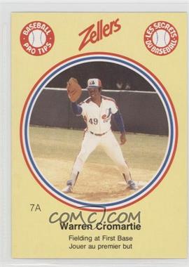 1982 Zellers Baseball Pro Tips Montreal Expos - [Base] - Separated From Panel #7A - Warren Cromartie