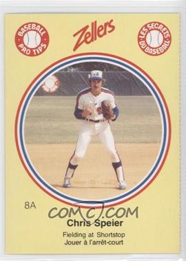 1982 Zellers Baseball Pro Tips Montreal Expos - [Base] - Separated From Panel #8A - Chris Speier