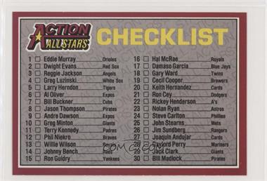 1983 Donruss Action All Stars - [Base] #60 - Checklist