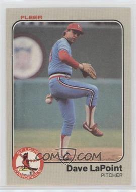 1983 Fleer - [Base] #14 - Dave LaPoint
