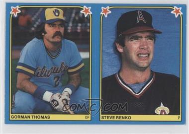 1983 Fleer Baseball Album Stickers - [Base] - Pairs #24-20 - Gorman Thomas, Steve Renko